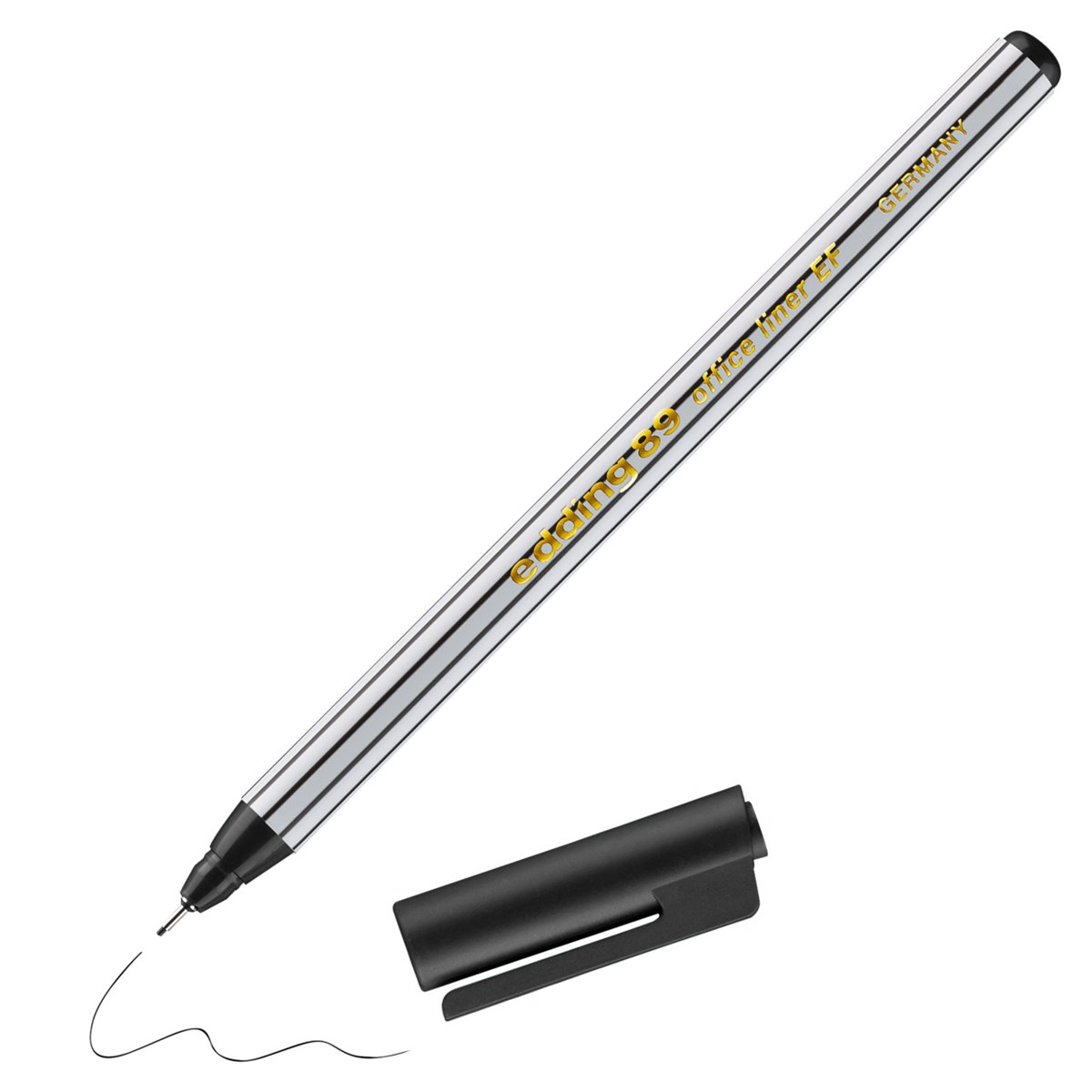 edding 89 EF Office Fineliner EF schwarz, Kunststoffspitze 0,3 mm (Art.-Nr.: 4-89001)