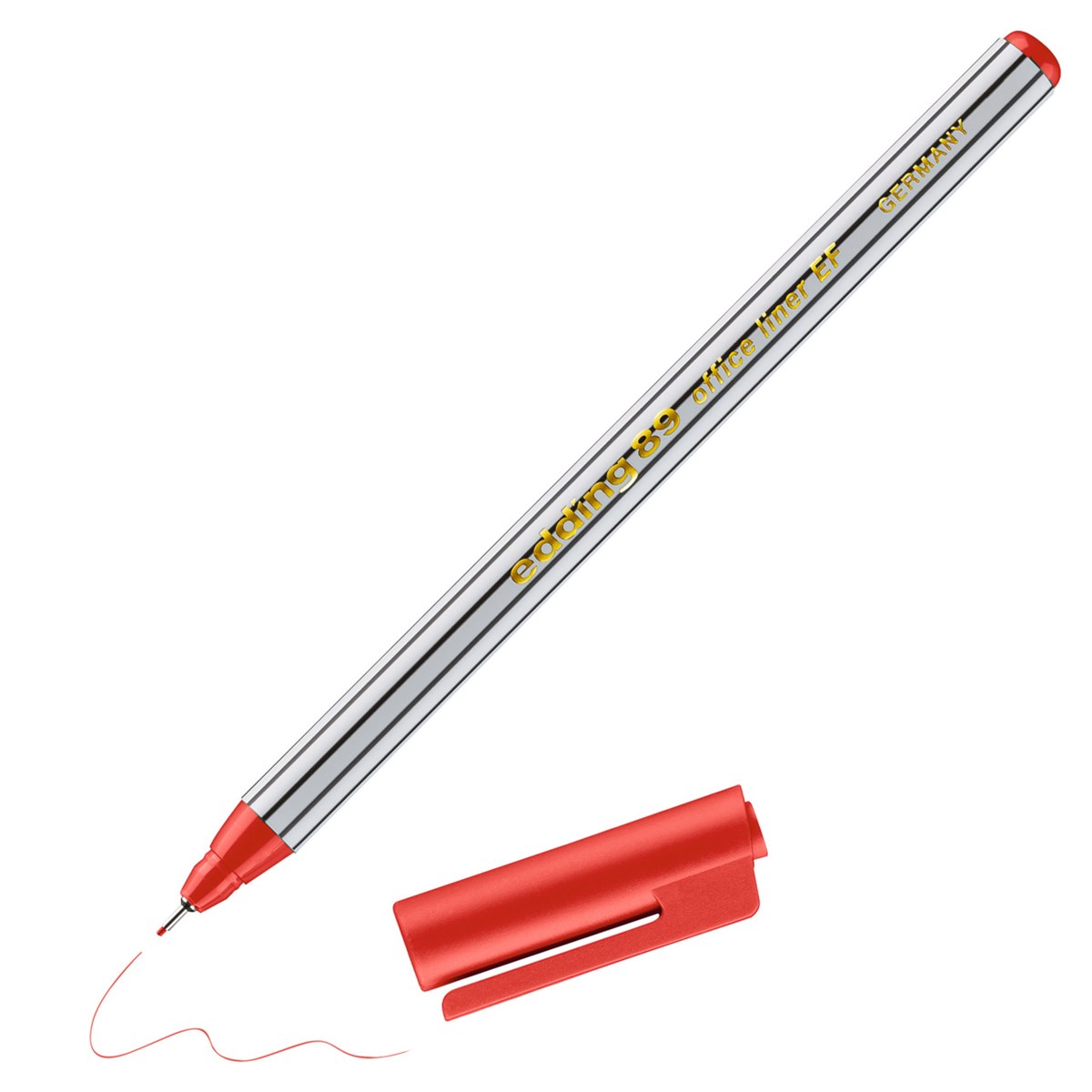 edding 89 EF Office Fineliner EF rot, Kunststoffspitze 0,3 mm (Art.-Nr.: 4-89002)