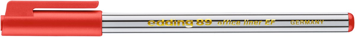 edding 89 EF Office Fineliner EF rot, Kunststoffspitze 0,3 mm (Art.-Nr.: 4-89002)
