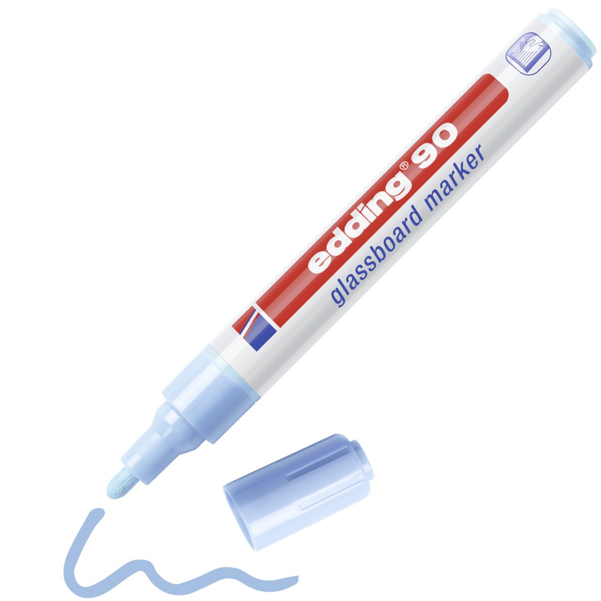 edding 90 Glasboardmarker hellblau, Rundspitze 2-3 mm (Art.-Nr.: 4-90010)