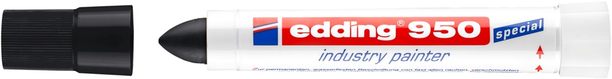 edding 950 Industrie Pastenmarker schwarz, Pastenspitze bis 10 mm (Art.-Nr.: 4-950001)