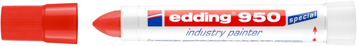 edding 950 Industrie Pastenmarker rot, Pastenspitze bis 10 mm (Art.-Nr.: 4-950002)
