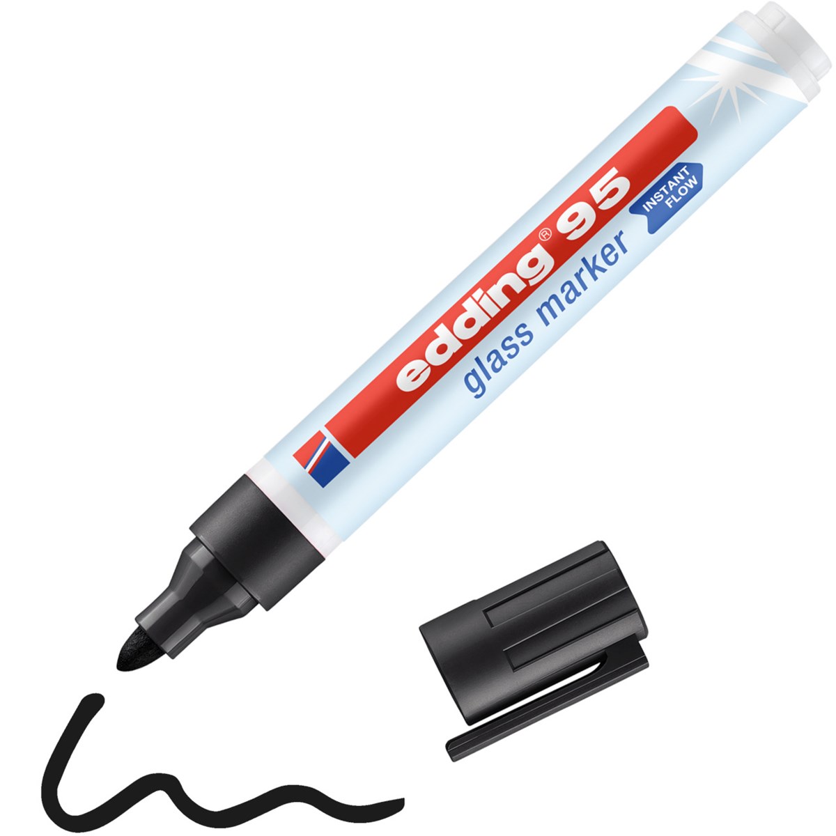 edding 95 Glasmarker schwarz, Rundspitze 1,5-3mm (Art.-Nr.: 4-95001)