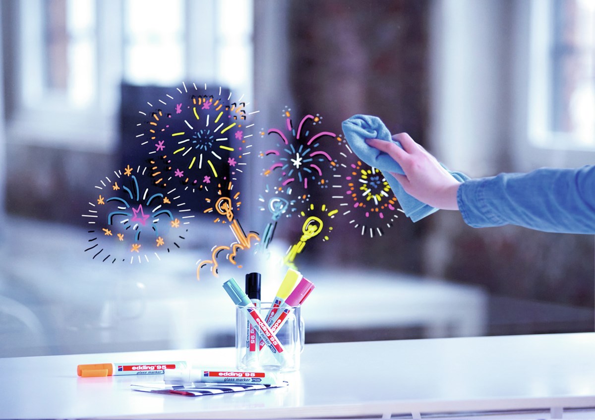 edding 95 Glasmarker schwarz, Rundspitze 1,5-3mm (Art.-Nr.: 4-95001)