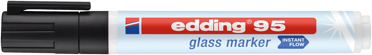 edding 95 Glasmarker schwarz, Rundspitze 1,5-3mm (Art.-Nr.: 4-95001)