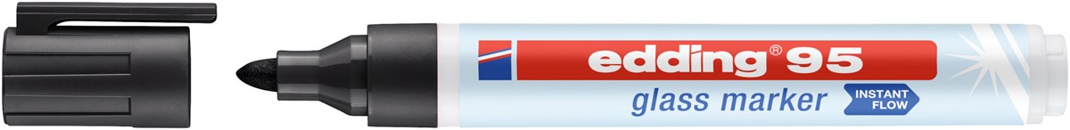 edding 95 Glasmarker schwarz, Rundspitze 1,5-3mm (Art.-Nr.: 4-95001)