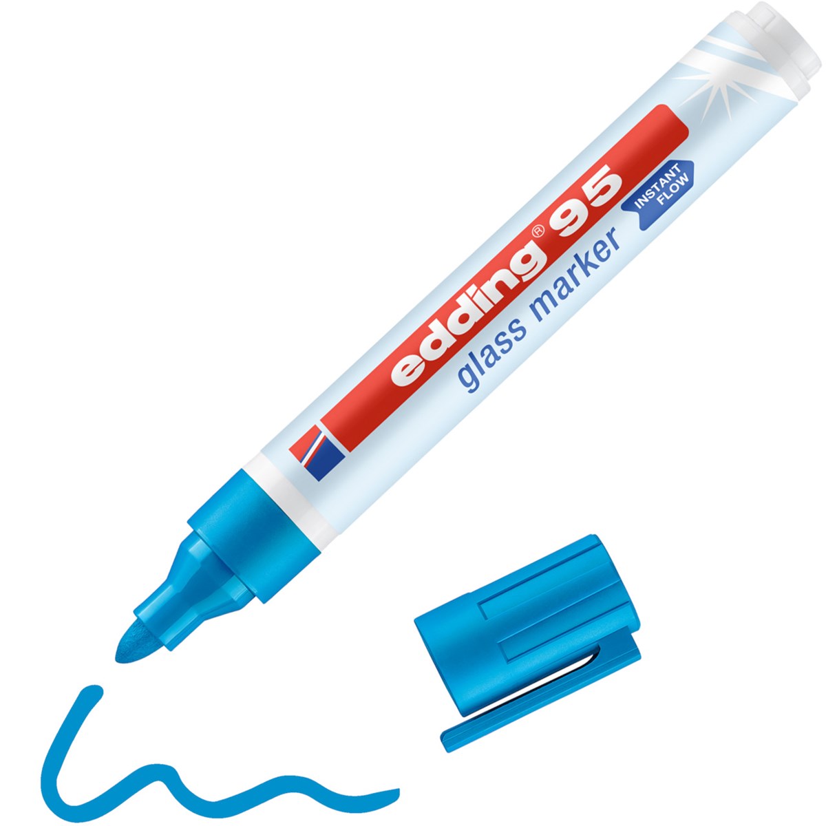 edding 95 Glasmarker hellblau, Rundspitze 1,5-3mm (Art.-Nr.: 4-95010)