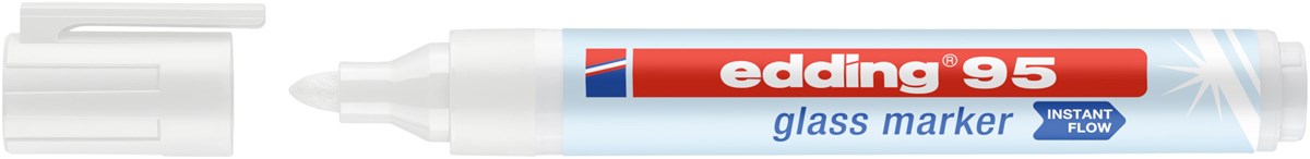 edding 95 Glasmarker weiß, Rundspitze 1,5-3mm (Art.-Nr.: 4-95049)