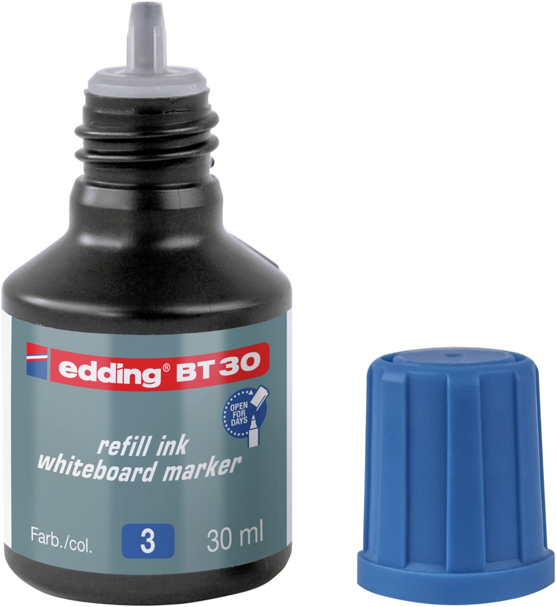 edding BT 30 Nachfülltinte für Whiteboardmarker blau, 30 ml (Art.-Nr.: 4-BT30003)