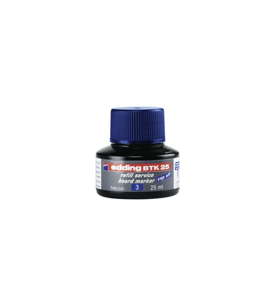 edding BTK 25 Nachfülltinte für Whiteboardmarker blau, 25 ml (Art.-Nr.: 4-BTK25003)