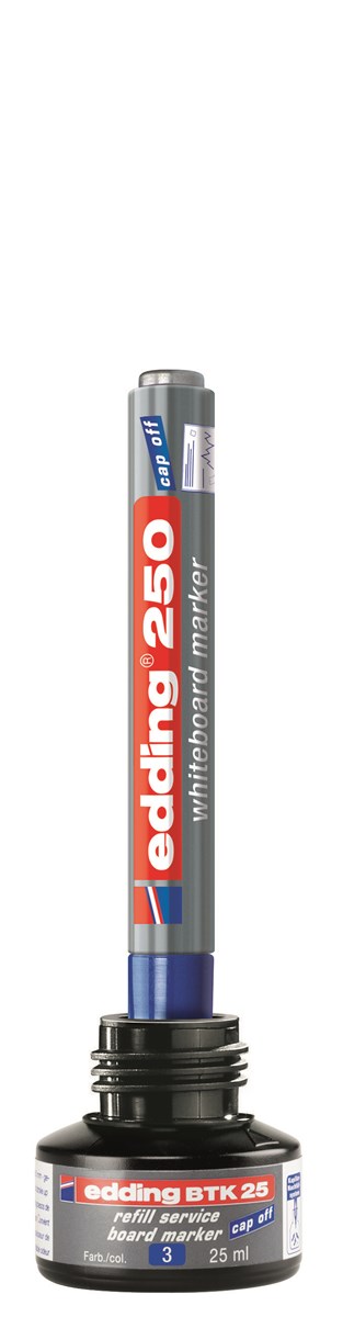 edding BTK 25 Nachfülltinte für Whiteboardmarker blau, 25 ml (Art.-Nr.: 4-BTK25003)