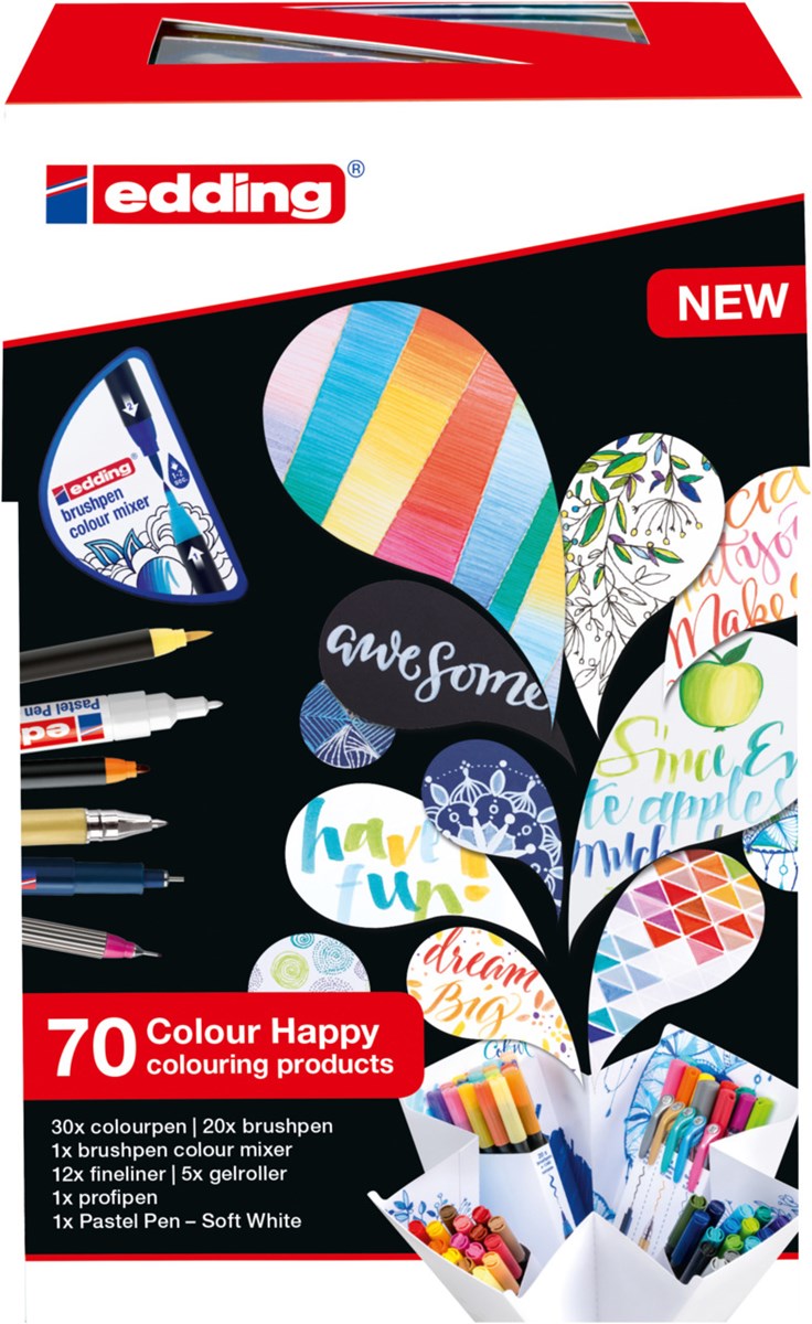 edding Colour Happy Set 69+1 Stück sortiert (Art.-Nr.: 4-CH69+1)
