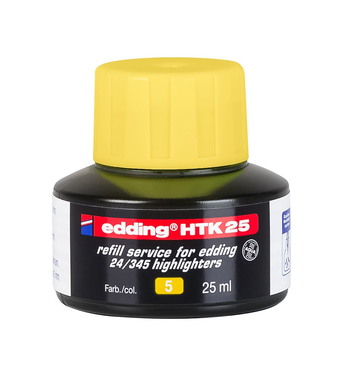 edding HTK 25 Nachfülltinte für Textmarker gelb, 25 ml (Art.-Nr.: 4-HTK25005)