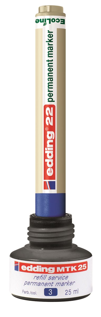 edding MTK 25 Nachfülltinte für Permanentmarker schwarz, 25 ml (Art.-Nr.: 4-MTK25001)