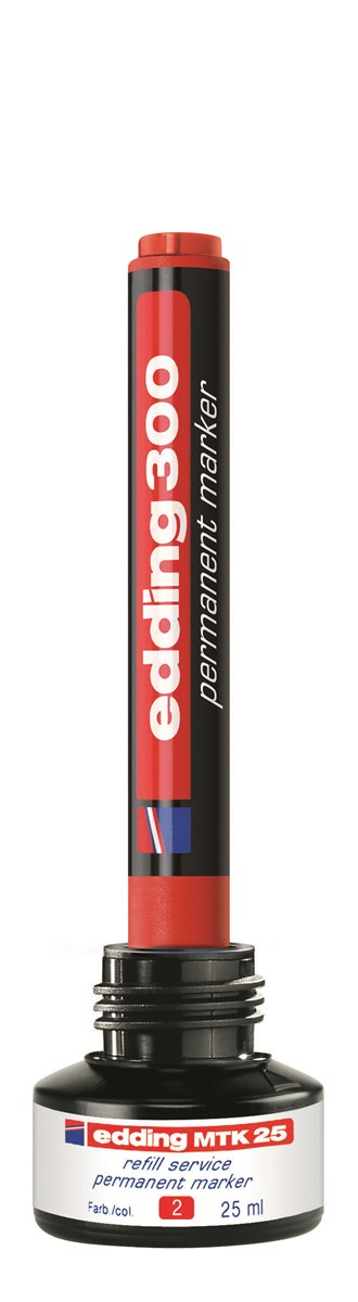 edding MTK 25 Nachfülltinte für Permanentmarker schwarz, 25 ml (Art.-Nr.: 4-MTK25001)