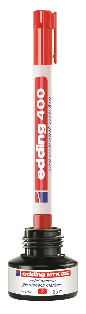edding MTK 25 Nachfülltinte für Permanentmarker schwarz, 25 ml (Art.-Nr.: 4-MTK25001)