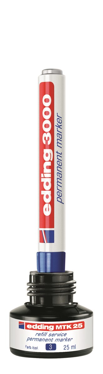 edding MTK 25 Nachfülltinte für Permanentmarker rot, 25 ml (Art.-Nr.: 4-MTK25002)