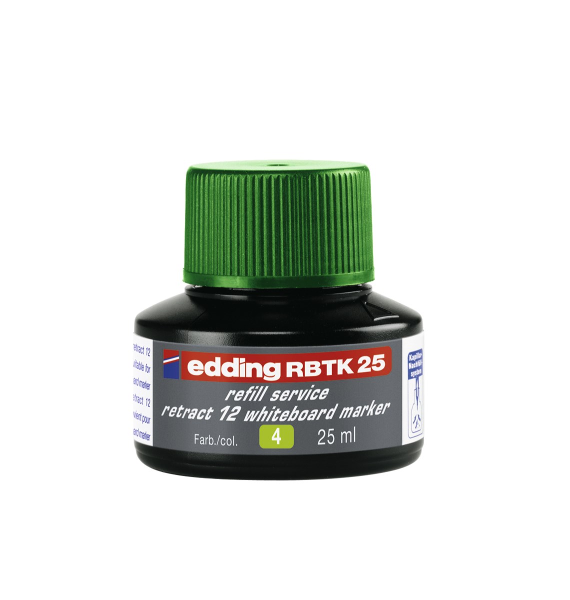 edding RBTK 25 Nachfülltinte für Whiteboardmarker grün, 25 ml (Art.-Nr.: 4-RBTK25004)