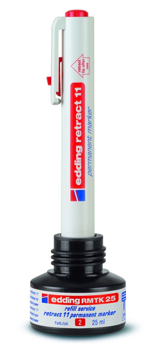 edding RMTK 25 Nachfülltinte für Permanentmarker rot, 25 ml (Art.-Nr.: 4-RMTK25002)