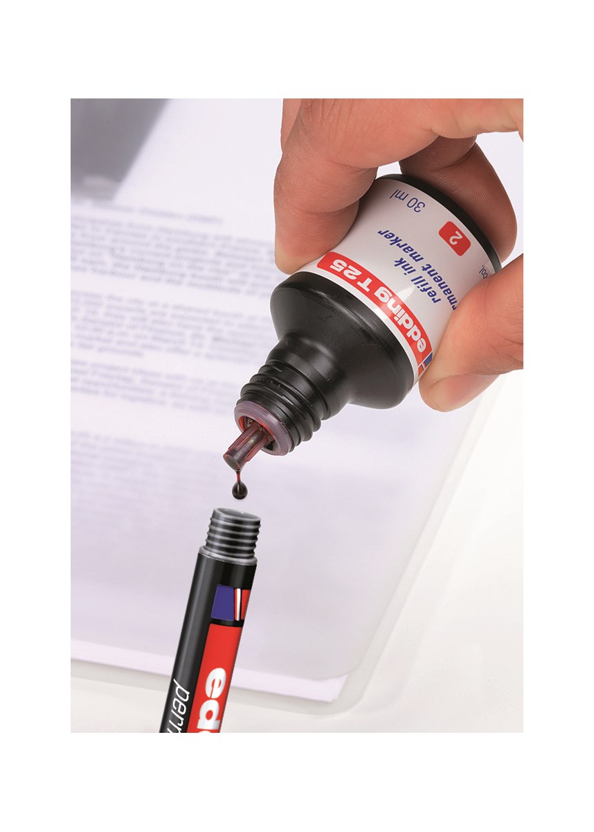 edding T 25 Nachfülltinte für Permanentmarker braun, 30 ml (Art.-Nr.: 4-T25007)