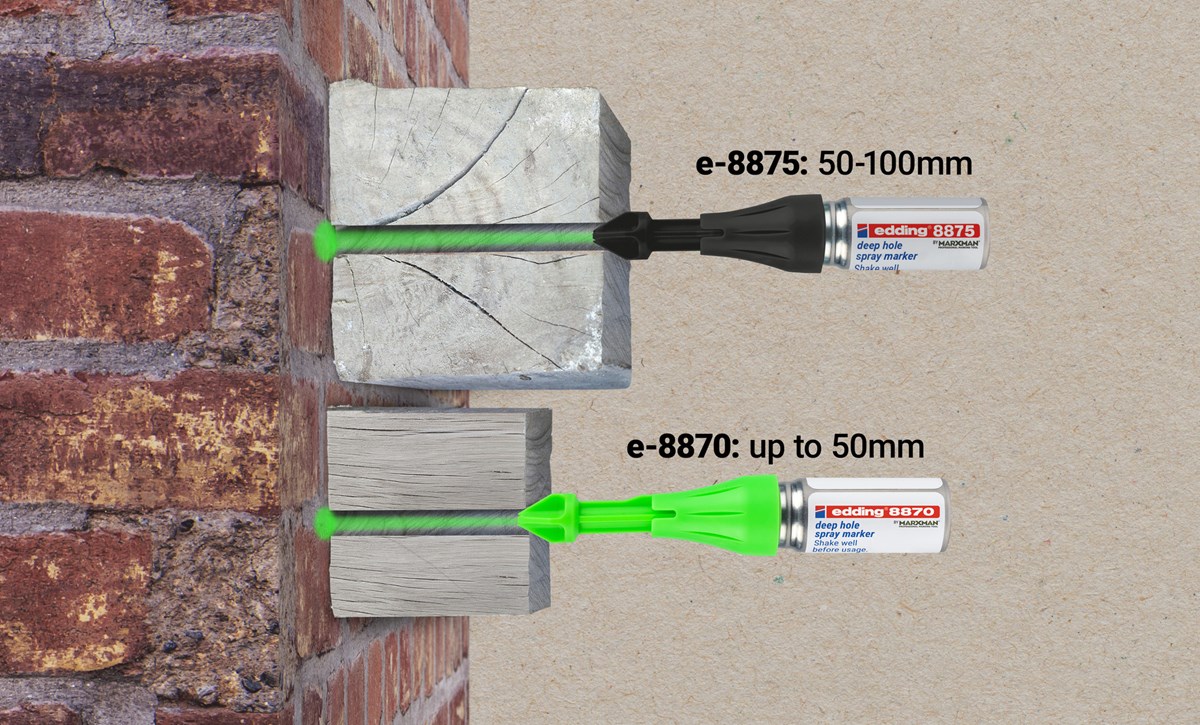 edding 8875 Bohrloch Spraymarker 100mm neongrün (Art.-Nr.: 41-8875-1064)