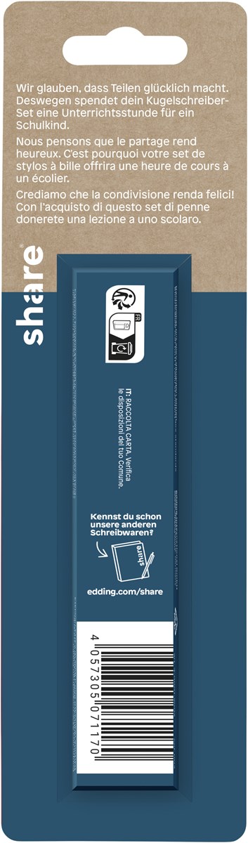 share Kugelschreiber blau 2St Blister (Art.-Nr.: 4-0001-2)