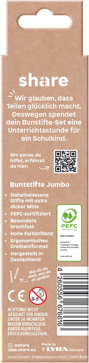 share Buntstift Jumbo 5er-Set (Art.-Nr.: 4-0002-5)