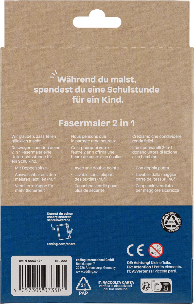 share Fasermaler 2in1 sortiert basic 12St Set (Art.-Nr.: 4-0003-12-1)