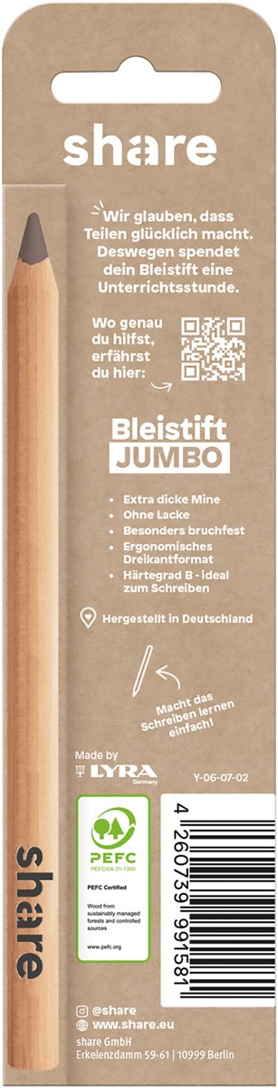 share Bleistift Jumbo B 1er-Blister (Art.-Nr.: 4-0008-1)