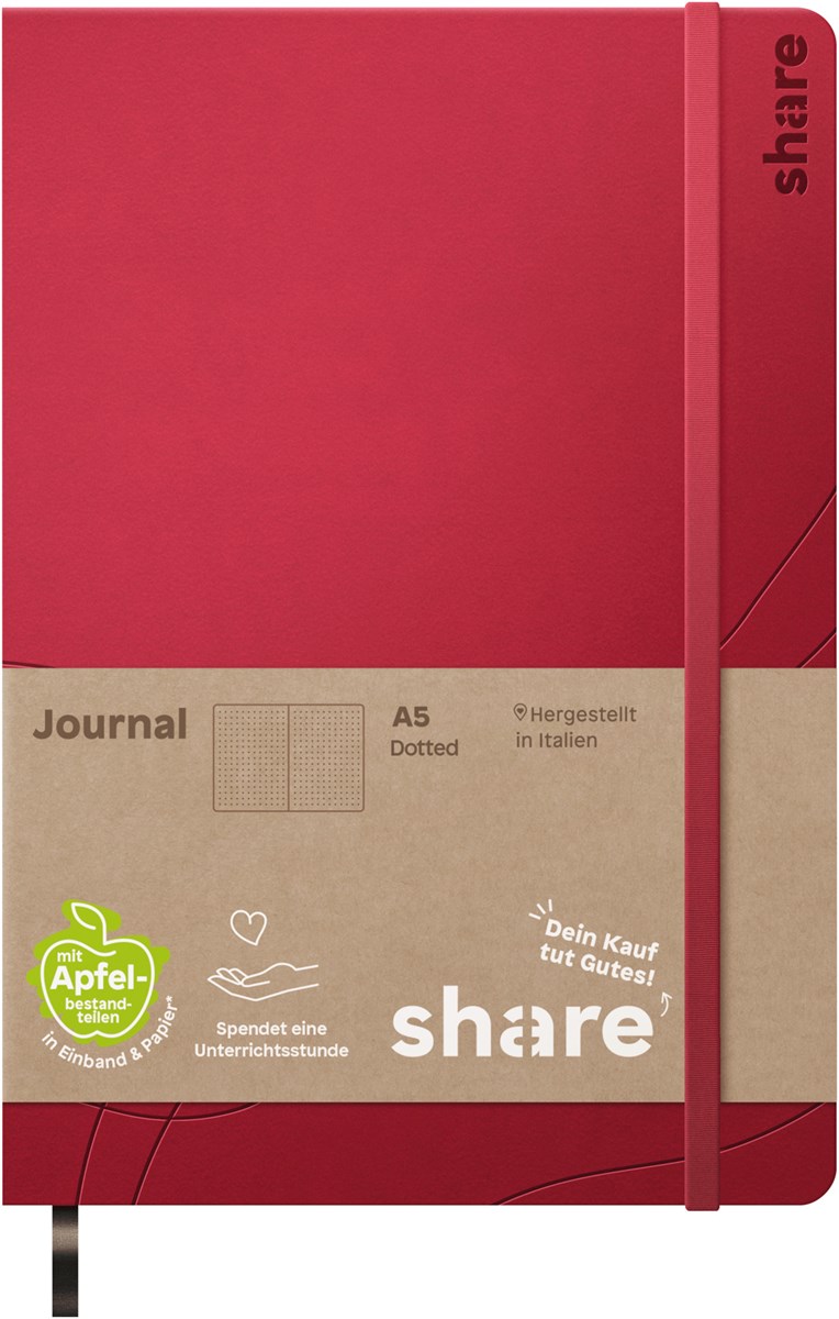 share Notizbuch A5 punktkariert rot (Art.-Nr.: 4-0014002)
