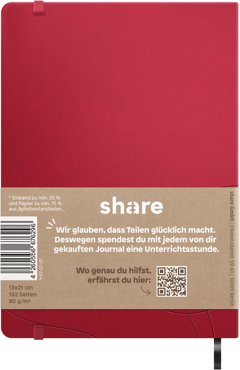 share Notizbuch A5 punktkariert rot (Art.-Nr.: 4-0014002)