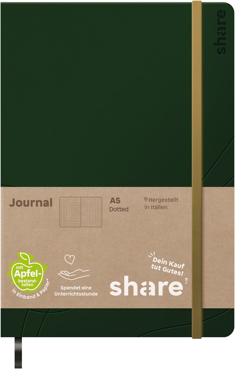 share Notizbuch A5 punktkariert grün (Art.-Nr.: 4-0014004)