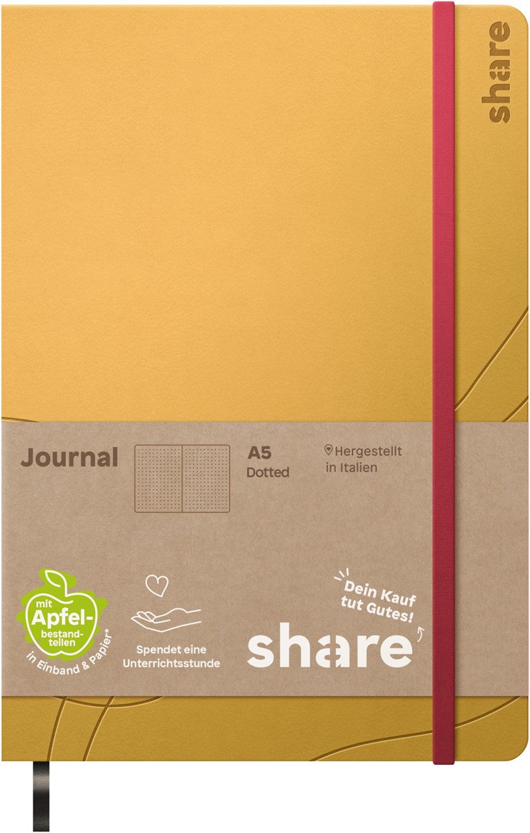 share Notizbuch A5 punktkariert gelb (Art.-Nr.: 4-0014005)