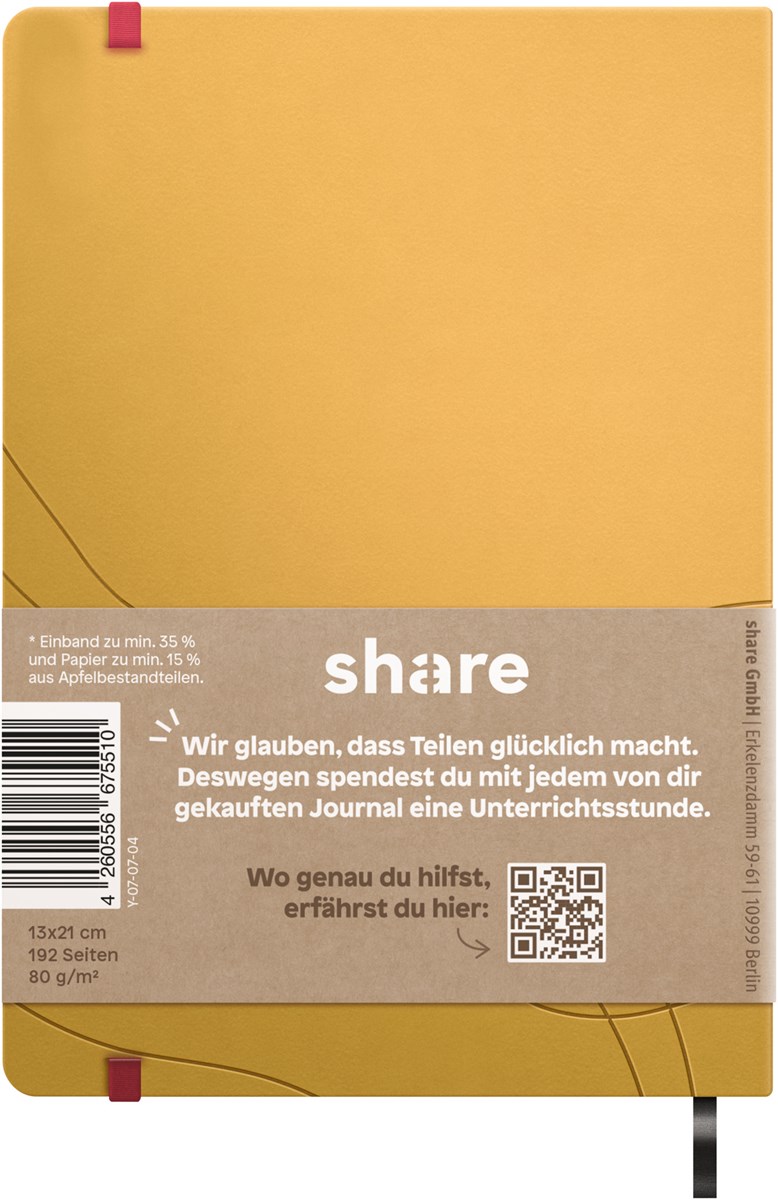 share Notizbuch A5 punktkariert gelb (Art.-Nr.: 4-0014005)