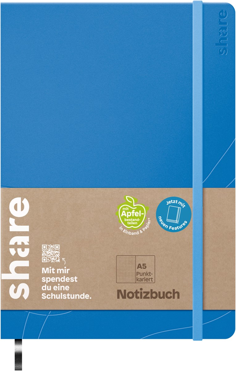 share Notizbuch A5 punktkariert hellblau (Art.-Nr.: 4-0014010)