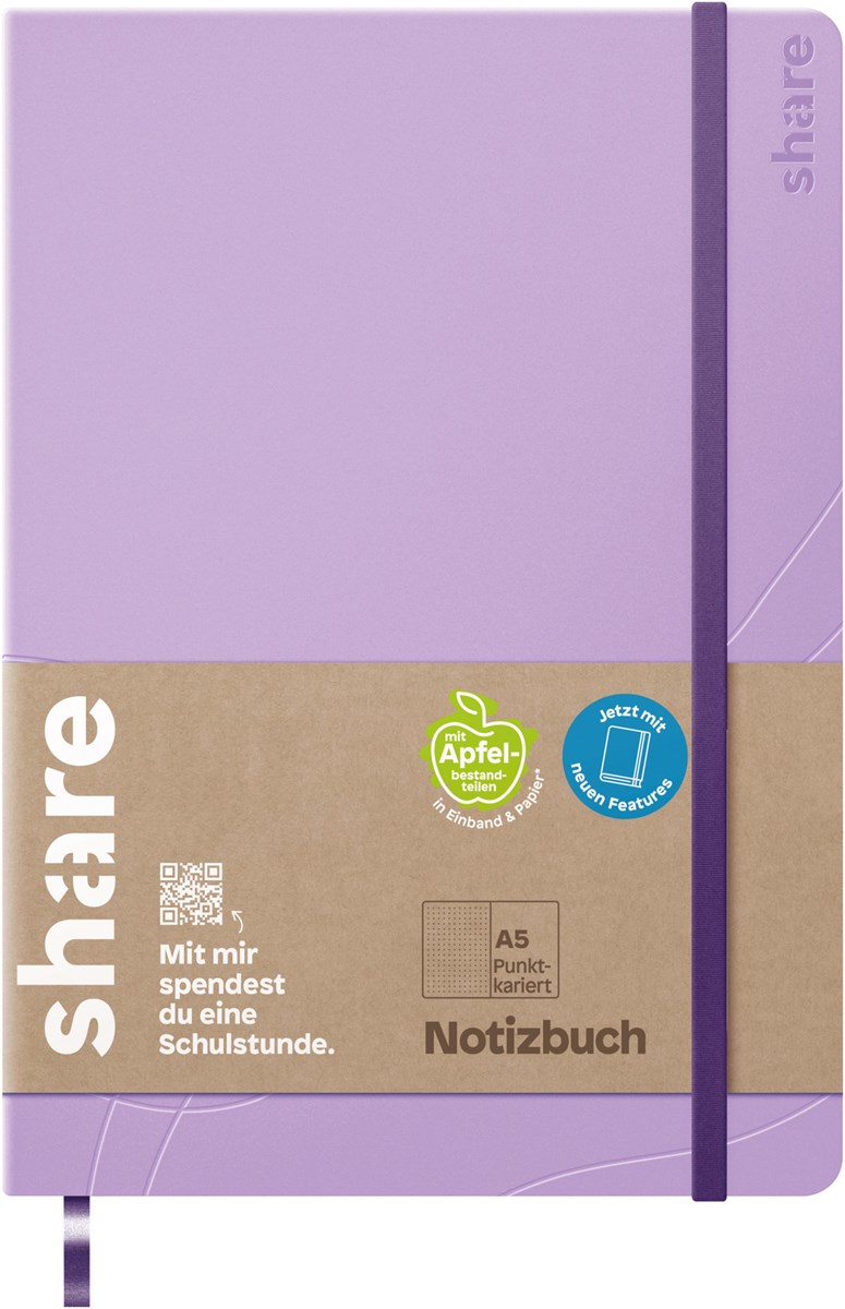 share Notizbuch A5 punktkariert lavendel (Art.-Nr.: 4-0014350)