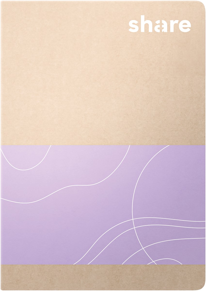 share Notizheft A6 kariert pastellblau-lavendel (Art.-Nr.: 4-0015)