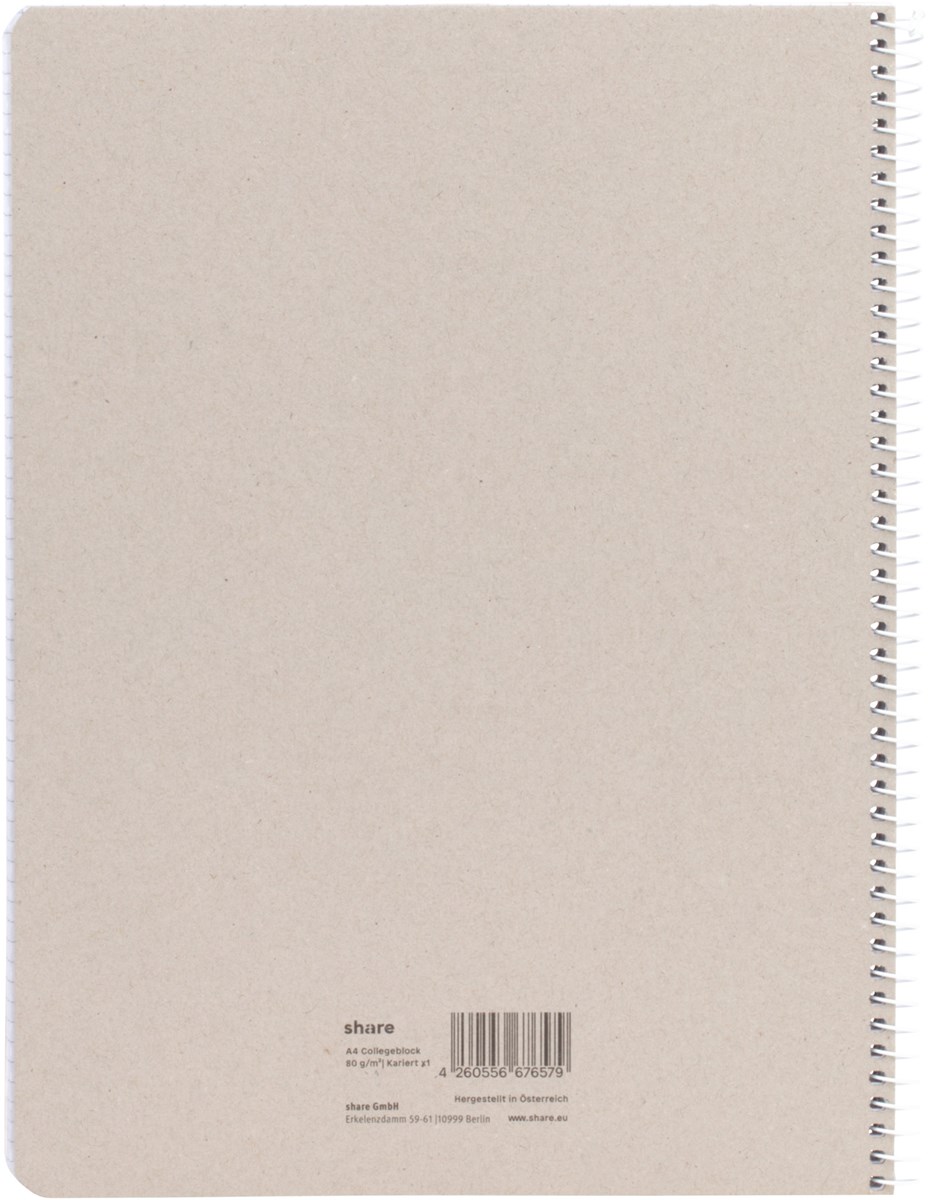 share Collegeblock A4 kariert 80 Blatt (Art.-Nr.: 4-0016-A4)