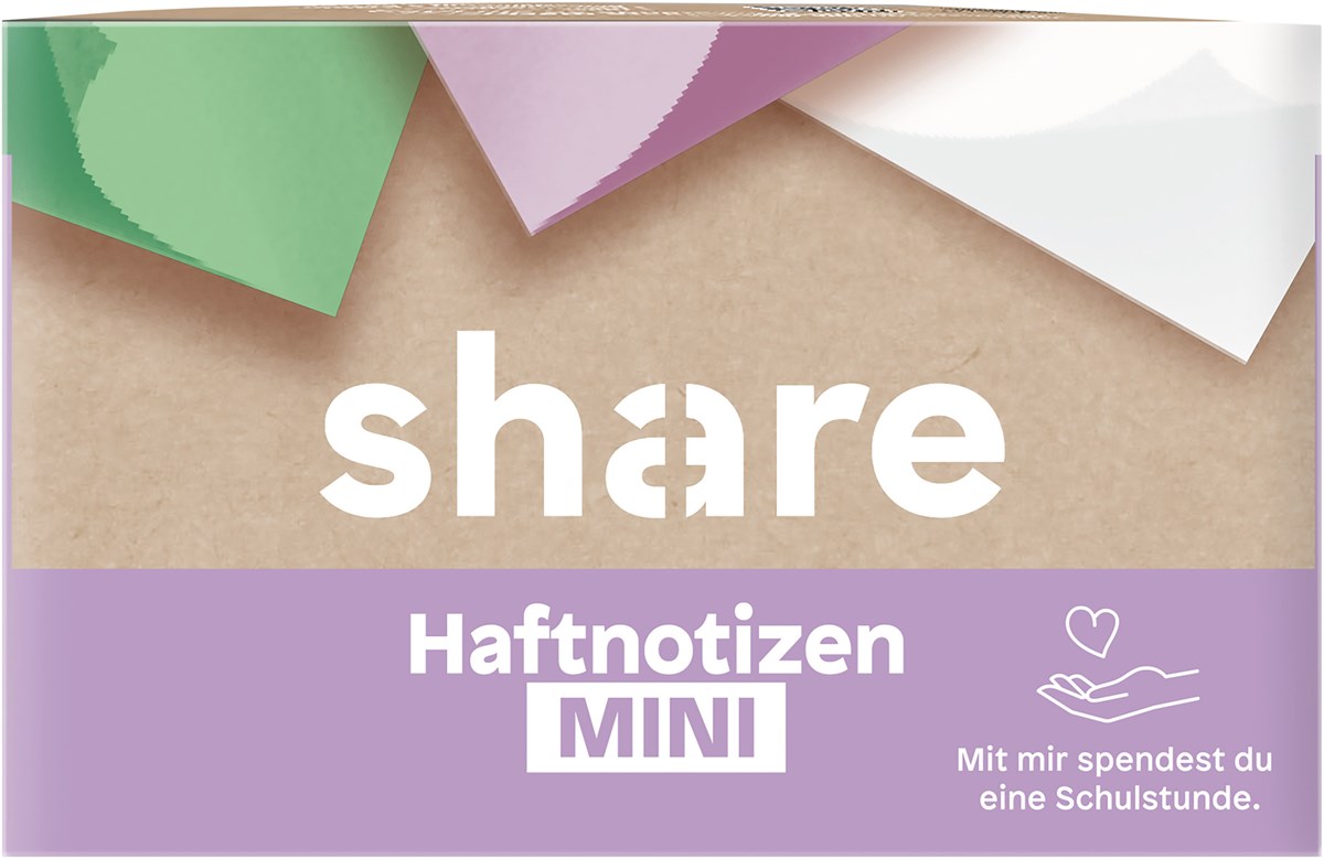 share Haftnotizblock Mini 6x100 Blatt (Art.-Nr.: 4-0018)