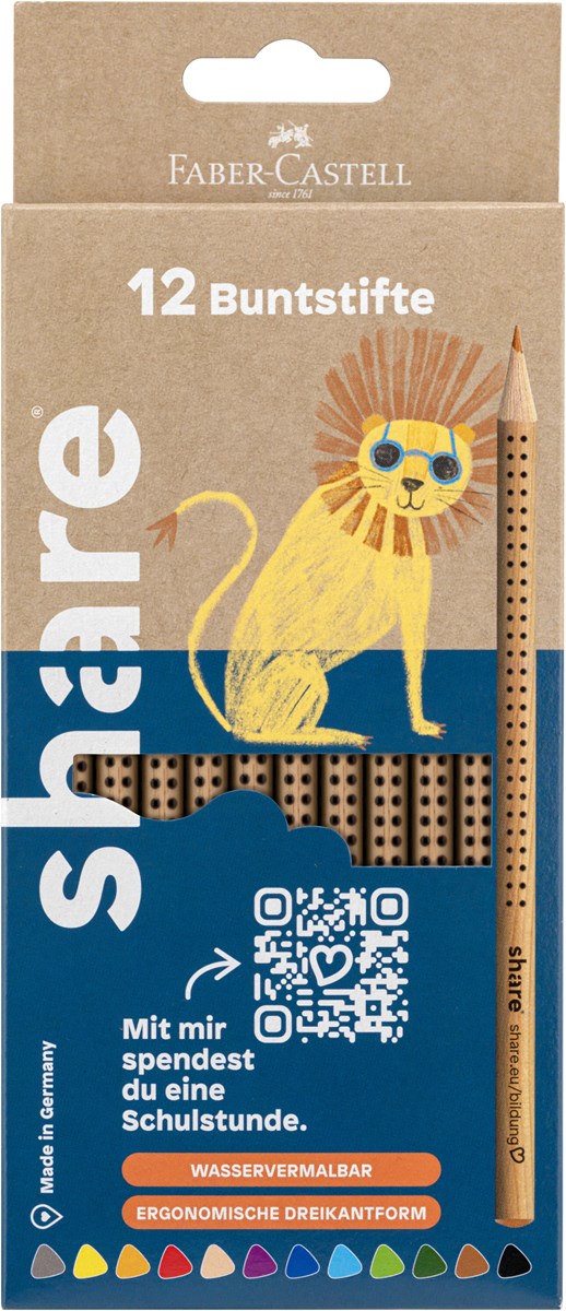 share Buntstift wasservermalbar 12St Set sortiert basic (Art.-Nr.: 4-0022-12)