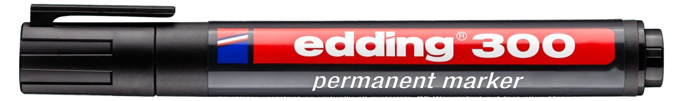 Edding 300 Permanent Marker – Schwarz, Rundspitze 1,5–3 Mm, Made In Germany