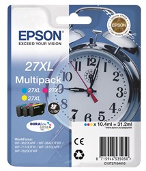 Epson 27XL Tintenpatronen Multipack, cyan, magenta, yellow, hohe Füllmenge