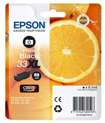 Epson 33XL Tintenpatrone, photo schwarz, hohe Füllmenge