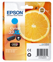 Epson 33XL Tintenpatrone, cyan, hohe Füllmenge
