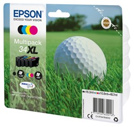 Epson T3476 Multipack, schwarz, cyan, magenta, yellow, hohe Füllmenge