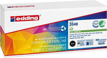 edding Tonerkassette, schwarz, kompatibel zu HP Q2612A