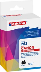 edding Tintenpatronen Doppelpack, schwarz, ersetzt Canon PGI-520BK
