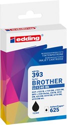 edding Tintenpatrone, schwarz, ersetzt Brother LC1220/LC1240/LC1280BK