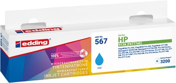 edding Druckerpatrone, cyan, ersetzt HP 913A (F6T77AE)