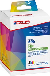 edding Druckerpatronen Multipack, schwarz, cyan, magenta, yellow, ersetzt HP 963XL (3JA30+3JA27+3JA28+3JA29) Multipack 4